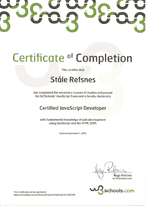 JavaScript Сертифікат