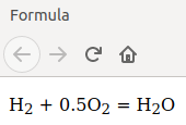 Формула води H2O