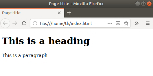 Приклад html сторінки