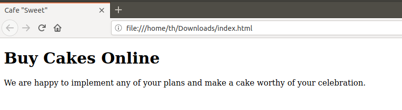 Basic HTML Page