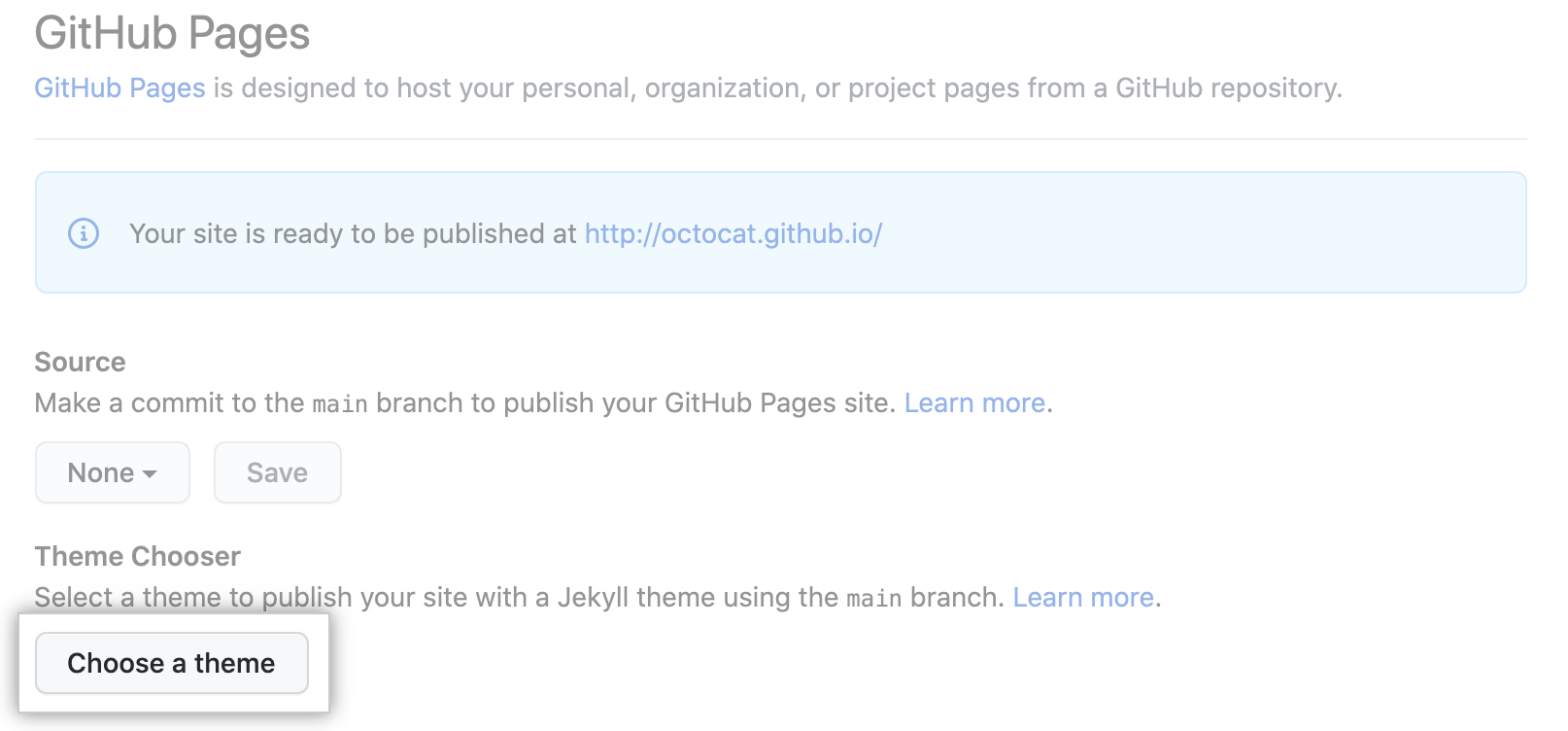 Вибрати тему сайту на GitHub Pages