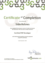 PHP Сертификат