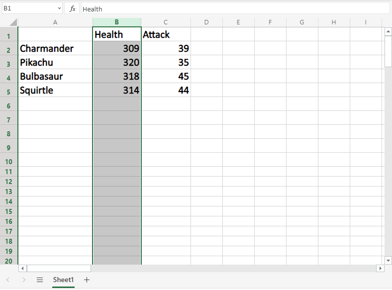 Adding New Columns in Excel