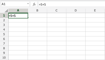 Addition Operator in Excel