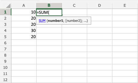 Addition Operator in Excel