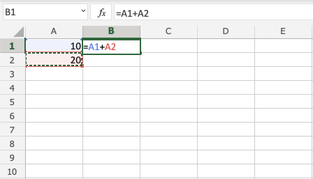 Addition Operator in Excel