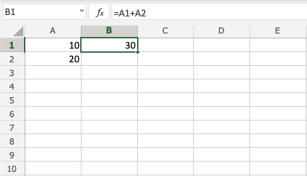 Addition Operator in Excel