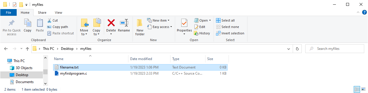 Files Create in C