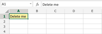 Delete cells in Excel