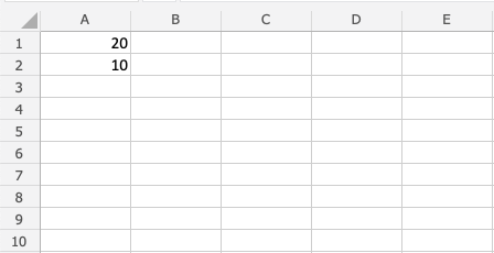 Division Operator in Excel