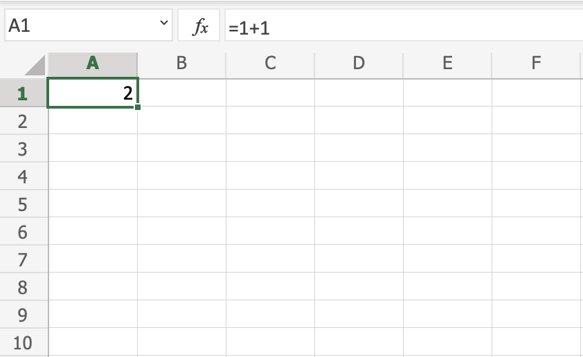 Excel example