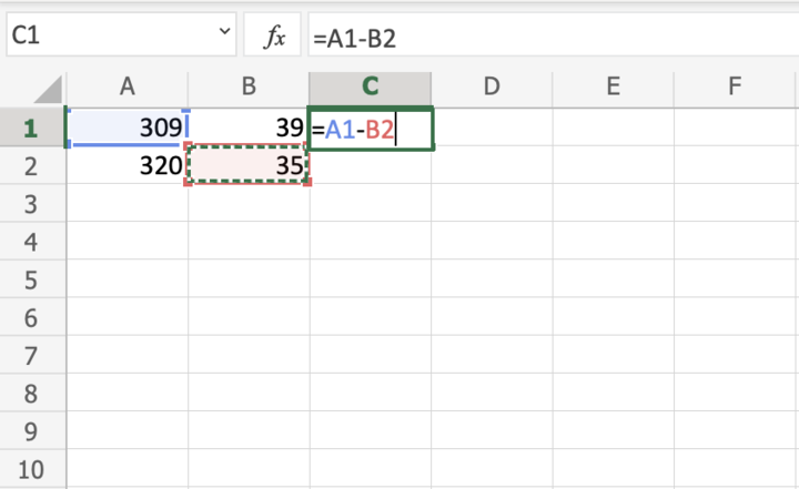 Excel example