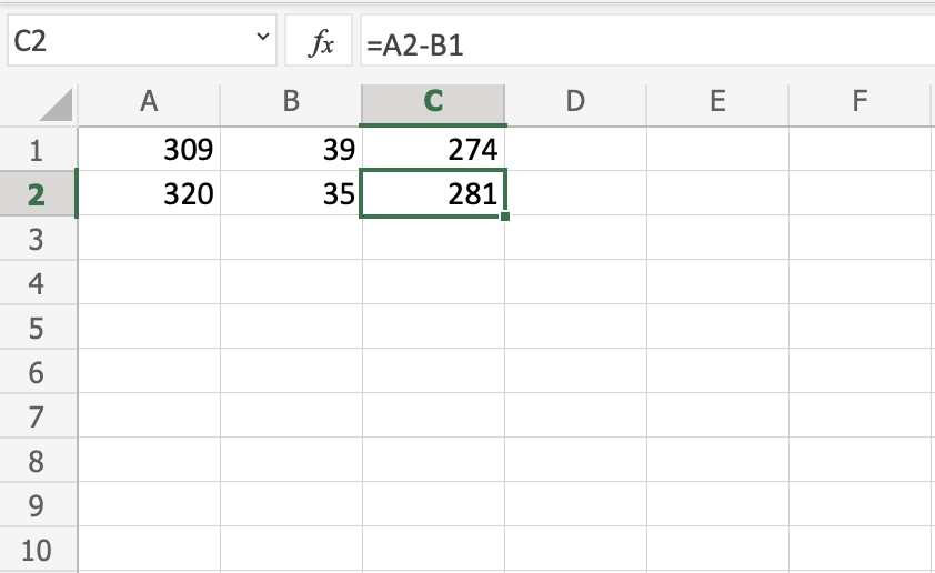 Excel example