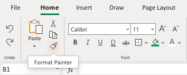 Format Painter in Excel