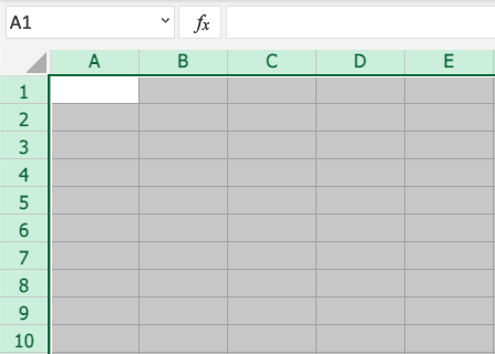 Excel ranges entire spreadsheet