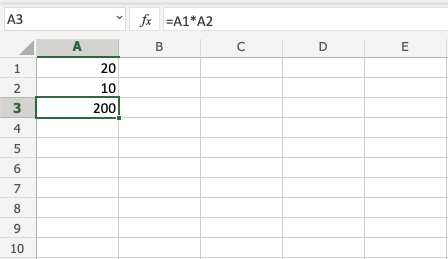 Multiplication in Excel