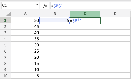 Multiplication in Excel