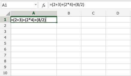 With Many Parentheses in Excel