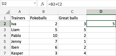 Relative reference in Excel