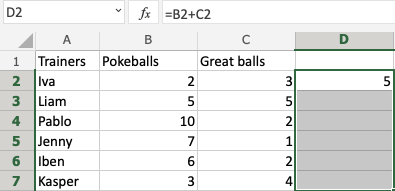 Relative reference in Excel