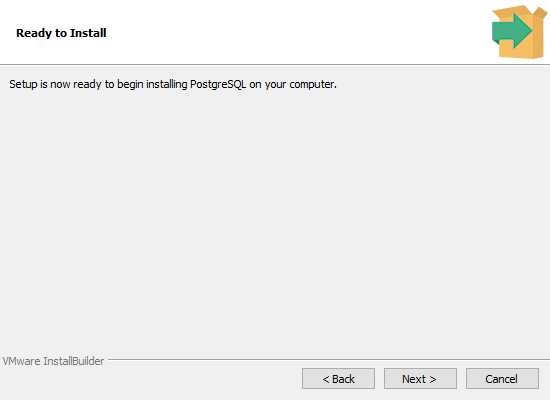 Start Installation of PostgreSQL