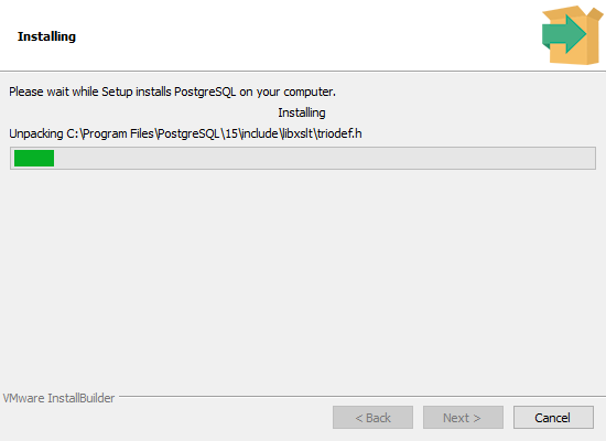 Installing of PostgreSQL