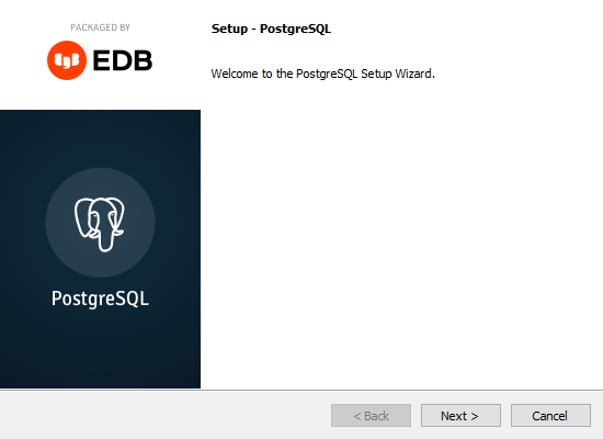 Start the Installation of PostgreSQL