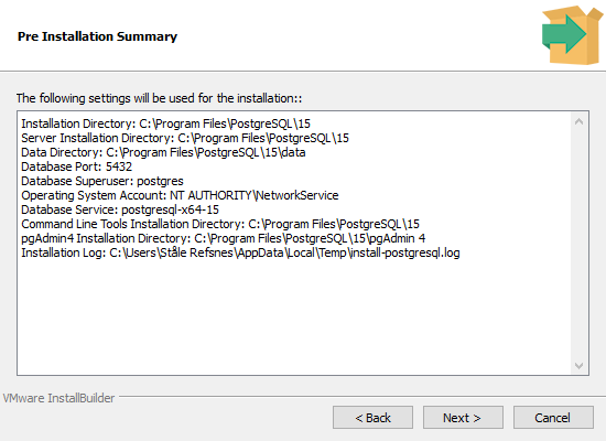 Final Check of PostgreSQL