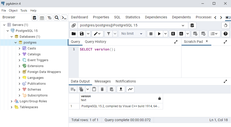 Result Execute SQL