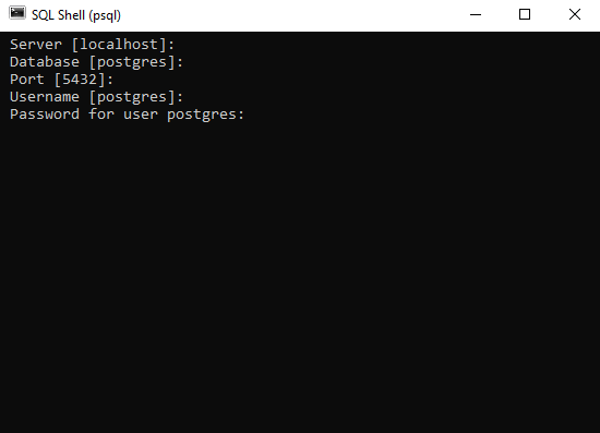 Mot de passe PostgreSQL