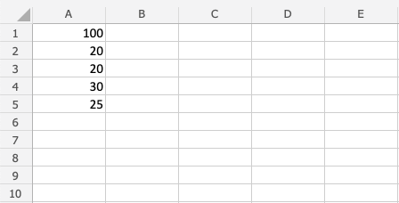 Subtraction in Excel